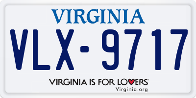 VA license plate VLX9717