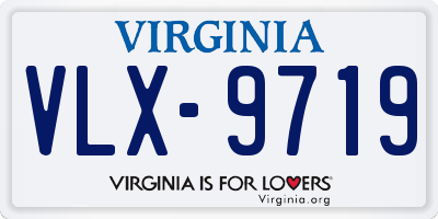 VA license plate VLX9719