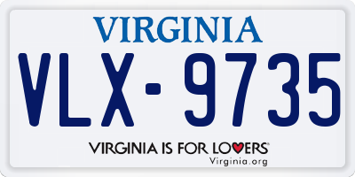 VA license plate VLX9735