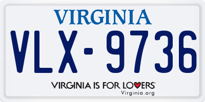 VA license plate VLX9736