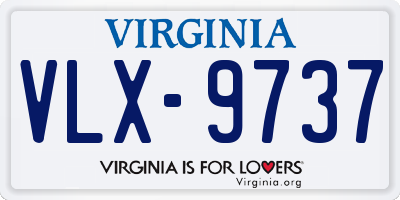 VA license plate VLX9737