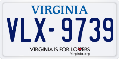 VA license plate VLX9739