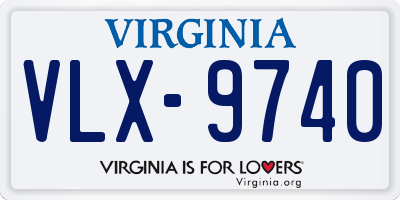 VA license plate VLX9740