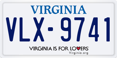 VA license plate VLX9741