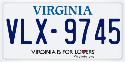 VA license plate VLX9745