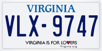 VA license plate VLX9747