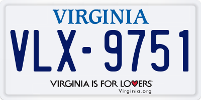 VA license plate VLX9751