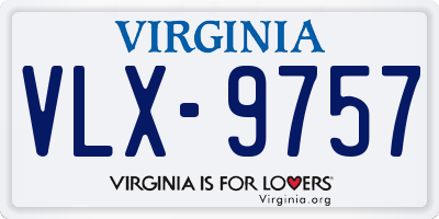 VA license plate VLX9757