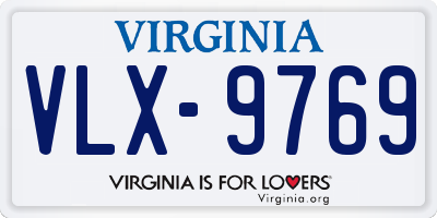 VA license plate VLX9769