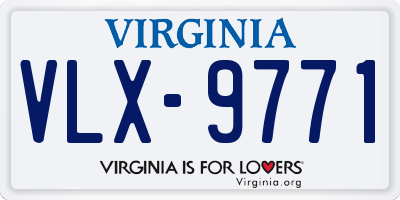 VA license plate VLX9771