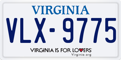 VA license plate VLX9775