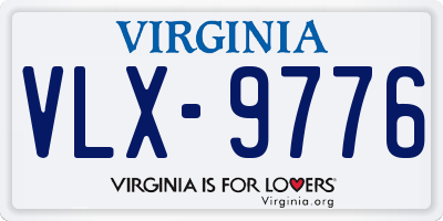 VA license plate VLX9776