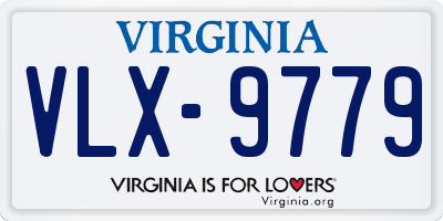 VA license plate VLX9779