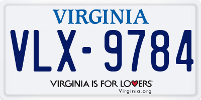 VA license plate VLX9784