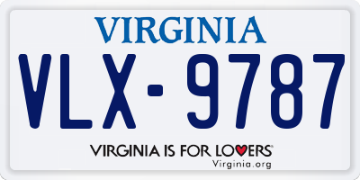 VA license plate VLX9787