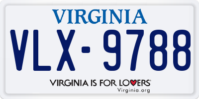 VA license plate VLX9788