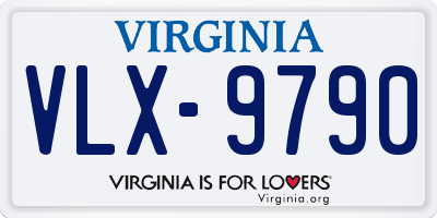 VA license plate VLX9790