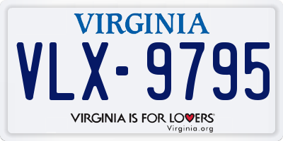 VA license plate VLX9795