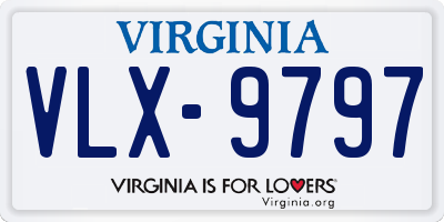 VA license plate VLX9797