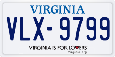 VA license plate VLX9799