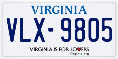 VA license plate VLX9805