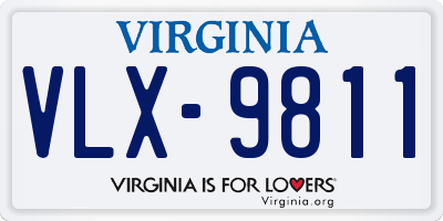 VA license plate VLX9811