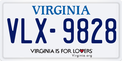 VA license plate VLX9828