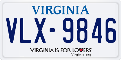 VA license plate VLX9846