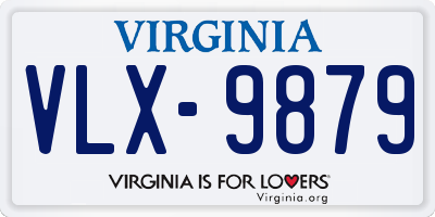 VA license plate VLX9879