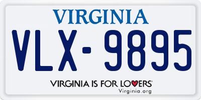 VA license plate VLX9895