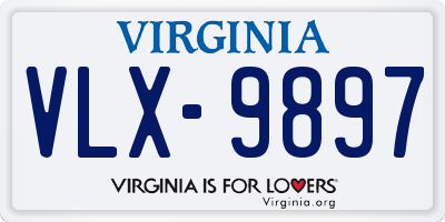 VA license plate VLX9897