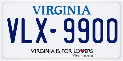 VA license plate VLX9900