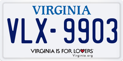 VA license plate VLX9903