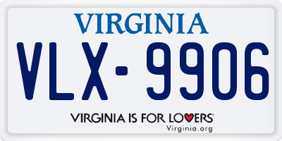 VA license plate VLX9906