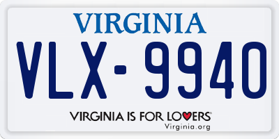 VA license plate VLX9940