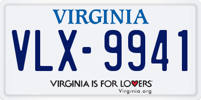 VA license plate VLX9941