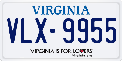 VA license plate VLX9955