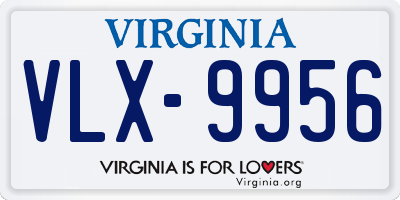 VA license plate VLX9956