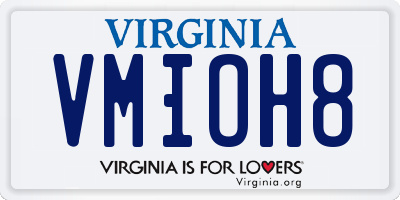 VA license plate VMIOH8