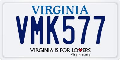 VA license plate VMK577