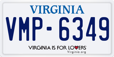 VA license plate VMP6349