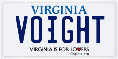 VA license plate VOIGHT