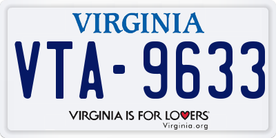 VA license plate VTA9633