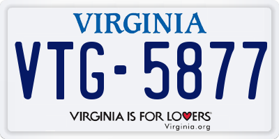 VA license plate VTG5877