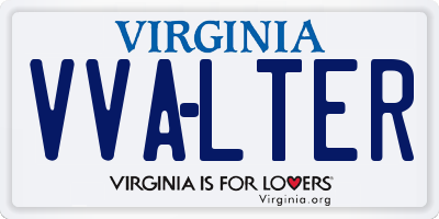 VA license plate VVALTER