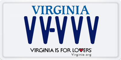 VA license plate VVVVV