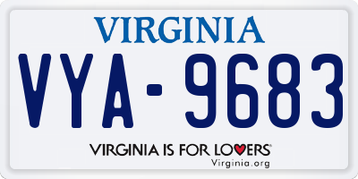 VA license plate VYA9683