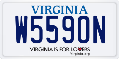 VA license plate W5590N