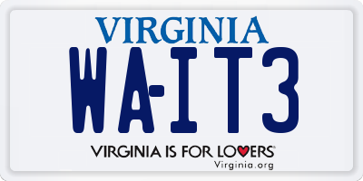 VA license plate WAIT3