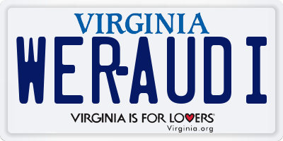 VA license plate WERAUDI